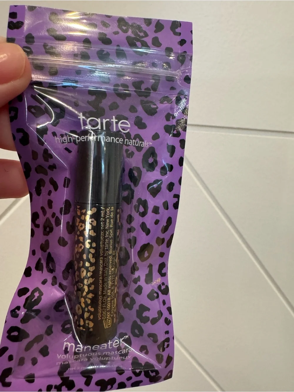 NEW Tarte Maneater Voluptuous Mascara Mini Travel Size 2mL | Black | Sealed